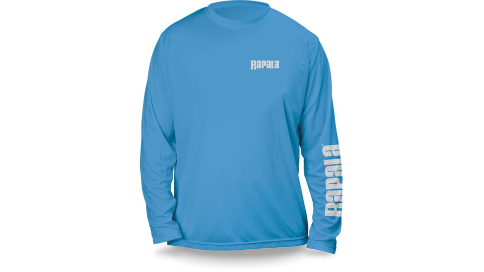 Rapala Core Long Sleeve Shirt, Vivid Blue White, Extra Large, RCLS9018XL