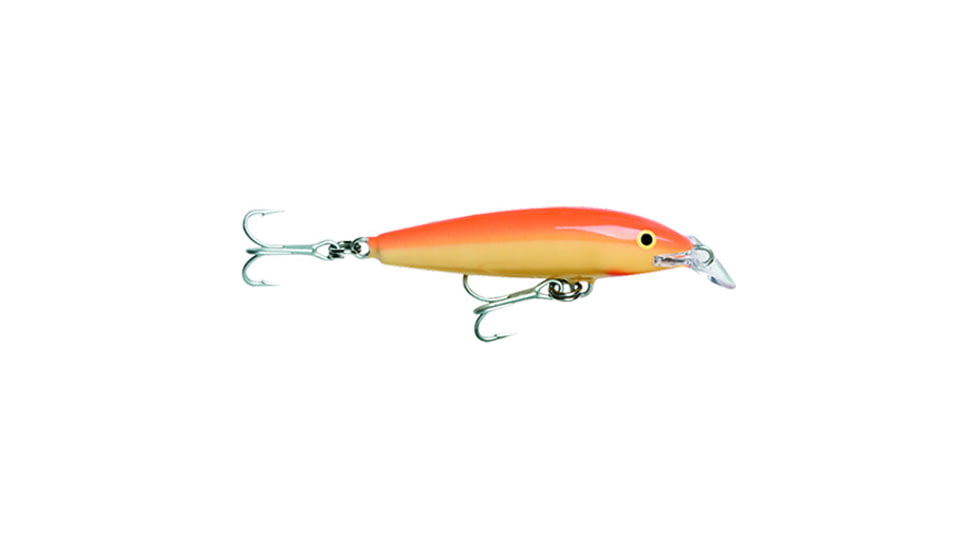 Rapala CountDown Magnum Lure, Sinking, Gold Fluorescent Red, 2 3/8oz, 7in, CDMAG18GFR