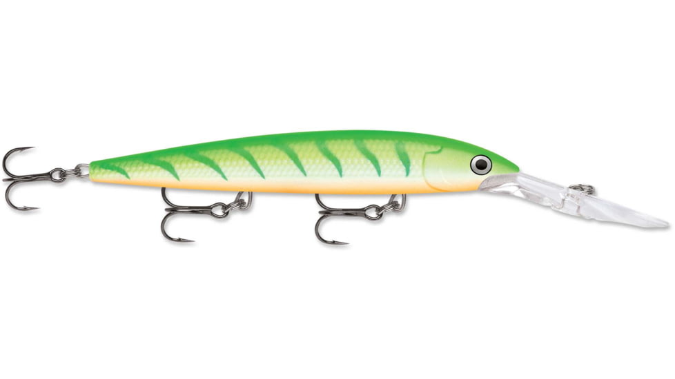 Rapala Down Deep Husky Jerk 12 Lure, Green Tiger UV, DHJ12GTU