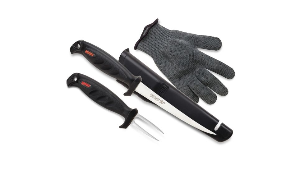 Rapala Fishermans Fillet Combo w/6in Fillet Glove, Fillet Fork 4013918