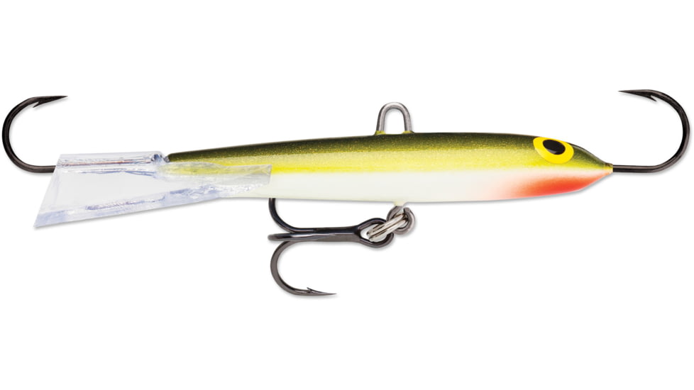 Rapala Flat Jig 6, Glow Pearl Olive, 3/16oz, 2-1/2in, RFJ06GPO