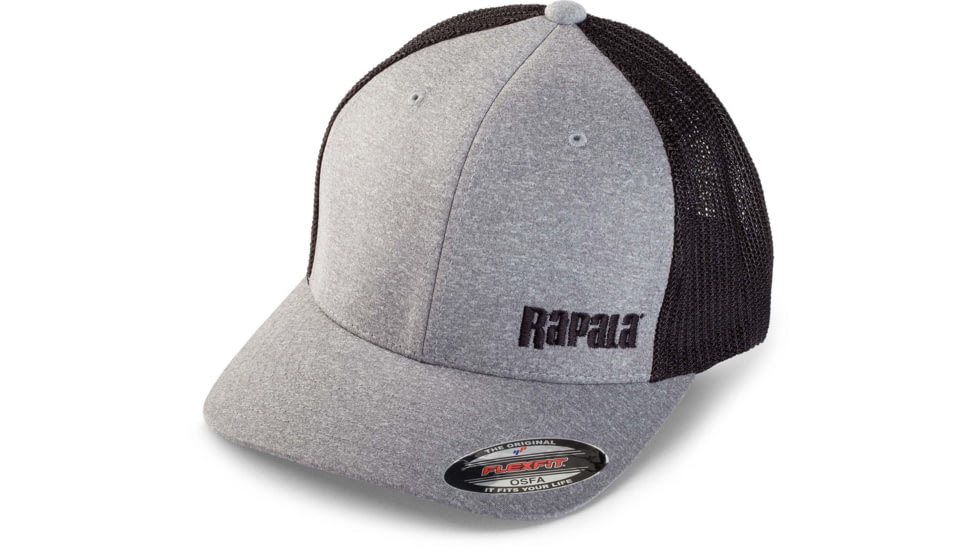 Rapala Flex Fit Cap, Heathered Grey/Black Mesh Left Logo, RFFC200