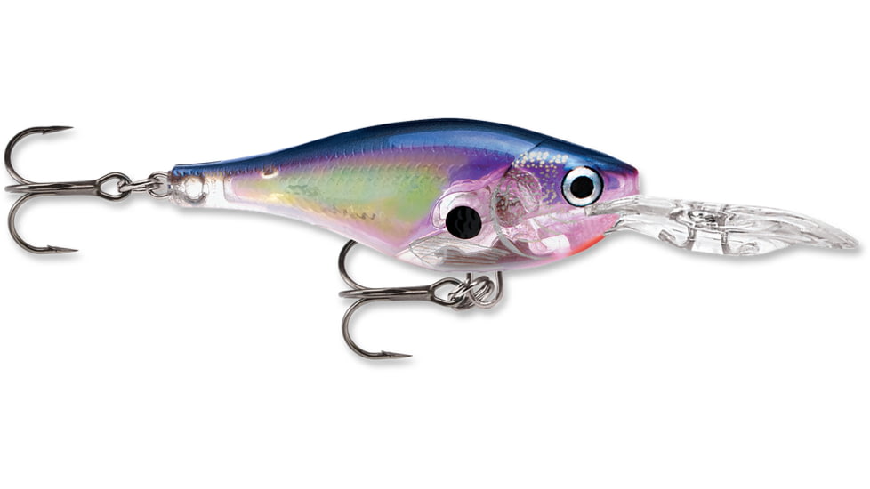 Rapala Glass Shad Rap Crankbait, 2ft, 5/16 oz, Suspending, Glass Purple Shad, GSR05GPS