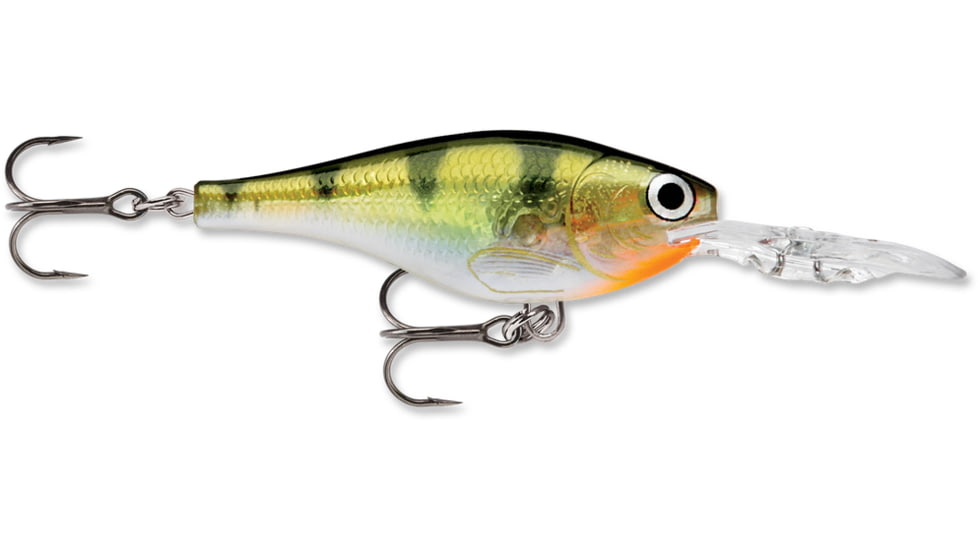 Rapala Glass Shad Rap Crankbait, 2ft, 5/16 oz, Suspending, Glass Yellow Perch, GSR05GYP