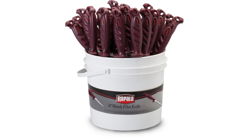 Rapala Hawk 6in Fillet Knife with 36 Pieces Display Box, SS Steel, 126BX