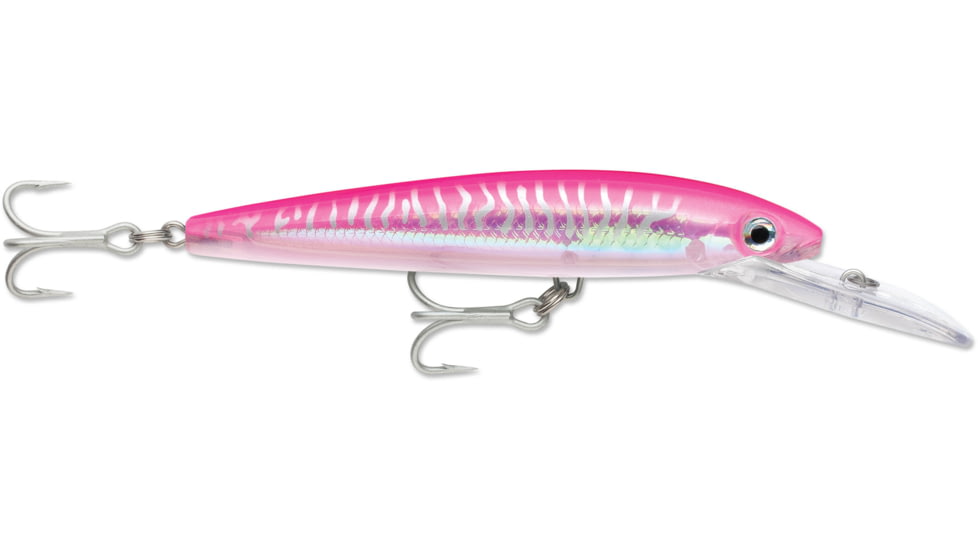Rapala Husky Magnum Trolling Stickbait, Floating 6-1/4", 2-3/8 oz, 25 Ft, #4/0 Hooks, Hot Pink UV, HMAG25HPU