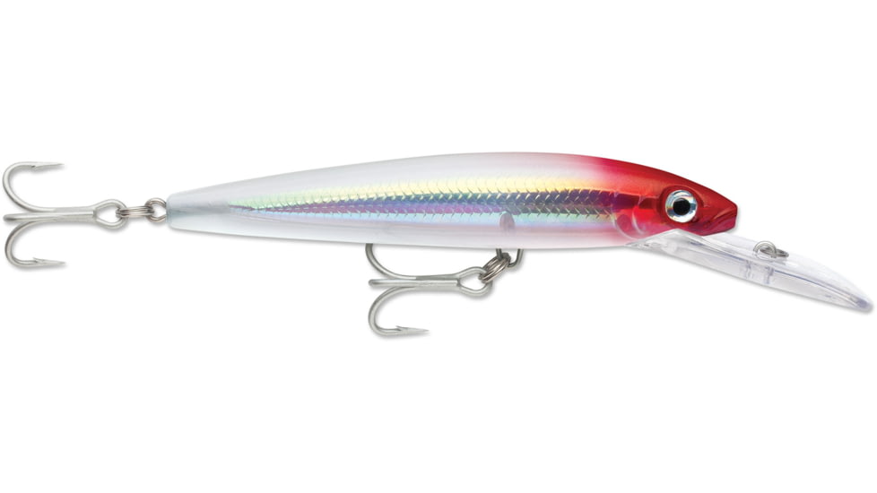 Rapala Husky Magnum Trolling Stickbait, Floating 6-1/4", 2-3/8 oz, 25 Ft, #4/0 Hooks, Red Ghost, HMAG25RH