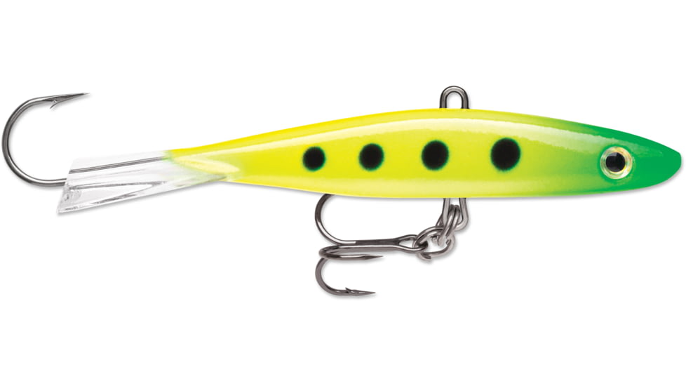 Rapala Jigging Shadow Rap, 2 3/4&quot;, 3/8oz, #8 Hook, Glow Slimy Lime, JSDR07GSLM