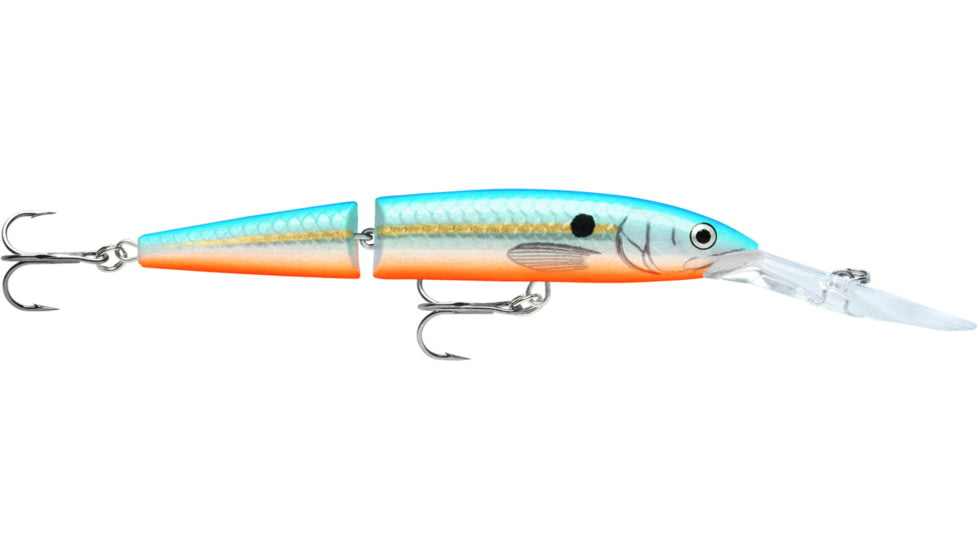 Rapala Jointed Deep Husky Jerk, Suspending, Blue Shad, 4 3/4in, 1/2oz, JDHJ12BSD