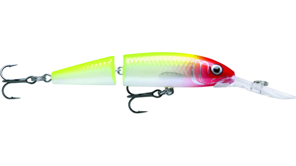 Rapala Jointed Deep Husky Jerk, Suspending, Clown, 3-1/8in, 3/16oz, JDHJ08CLN