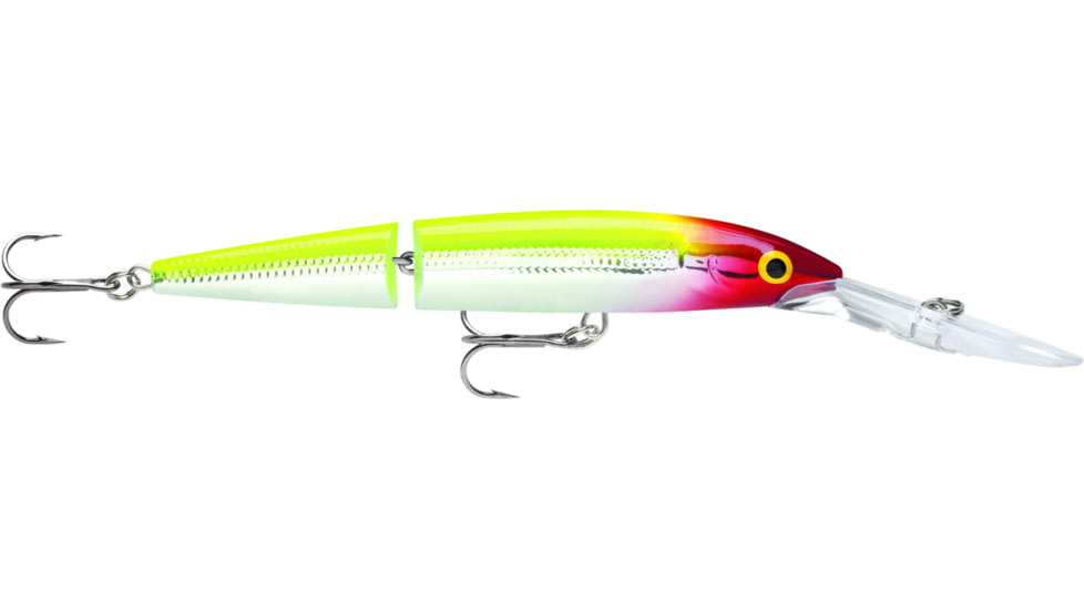 Rapala Jointed Deep Husky Jerk, Suspending, Clown, 4 3/4in, 1/2oz, JDHJ12CLN
