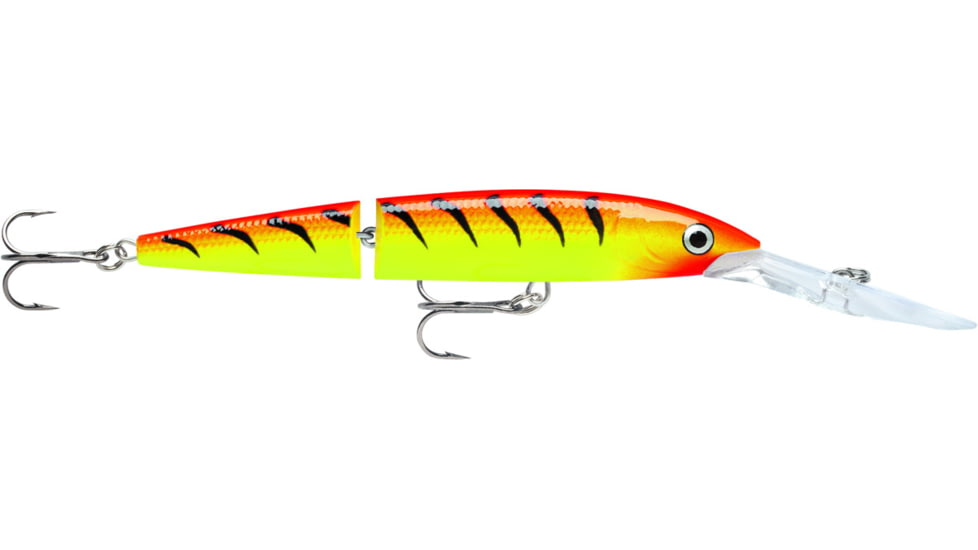 Rapala Jointed Deep Husky Jerk, Suspending, Hot Tiger, 4 3/4in, 1/2oz, JDHJ12HT