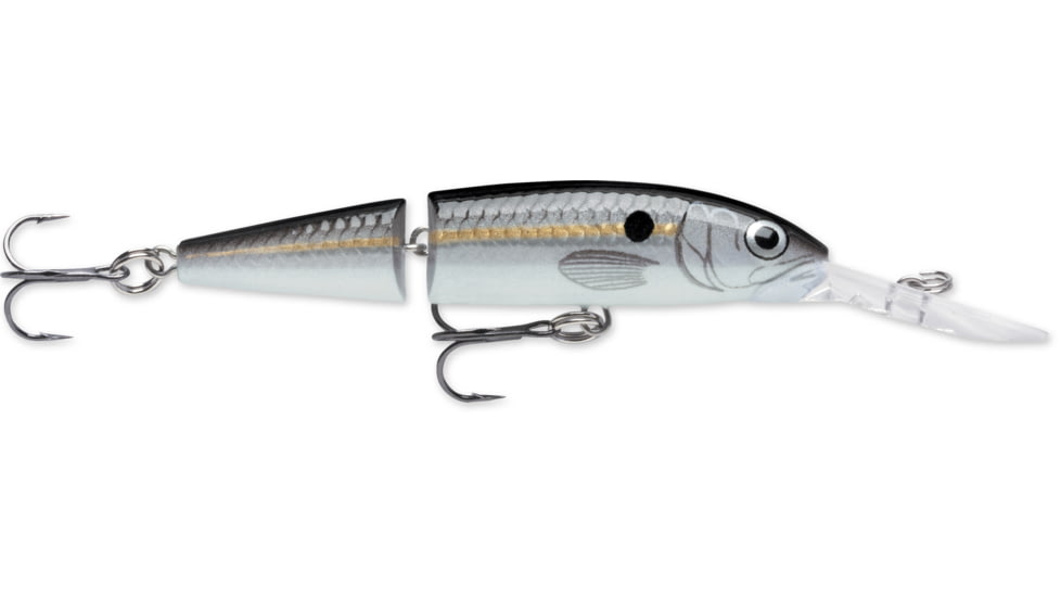 Rapala Jointed Deep Husky Jerk, Suspending, Silver Shad, 3-1/8in, 3/16oz, JDHJ08SSD