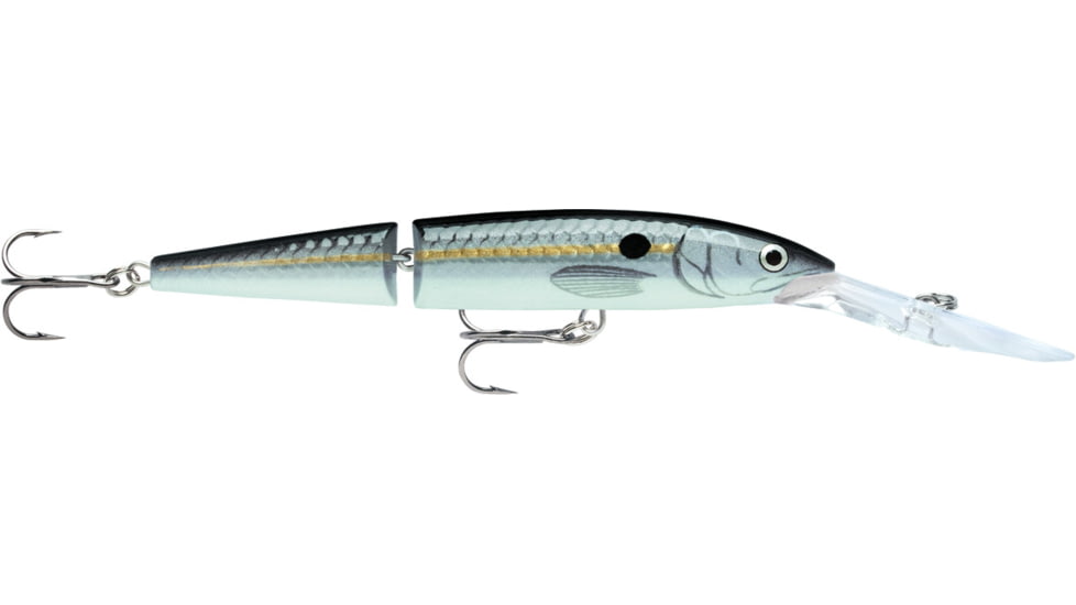 Rapala Jointed Deep Husky Jerk, Suspending, Silver Shad, 4 3/4in, 1/2oz, JDHJ12SSD