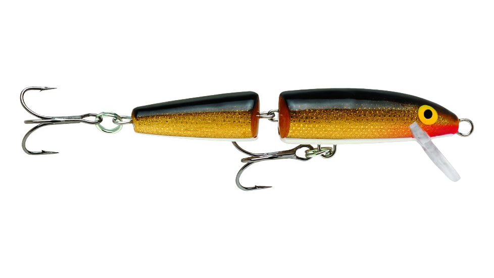 Rapala Jointed Minnow, Floating, Gold, 5 1/4in, 5/8oz, J13G