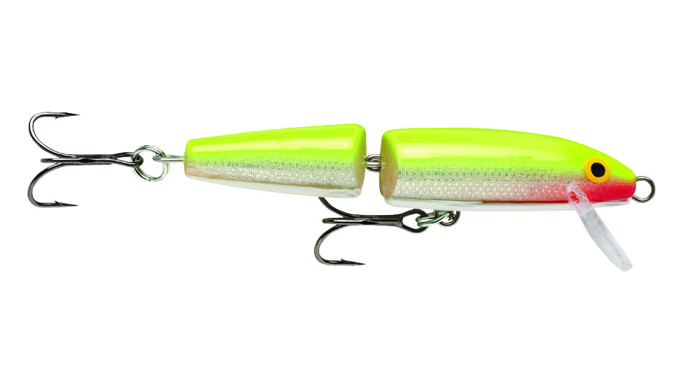 Rapala Jointed Minnow, Floating, Silver Fluorescent Chartreuse, 5 1/4in, 5/8oz, J13SFC