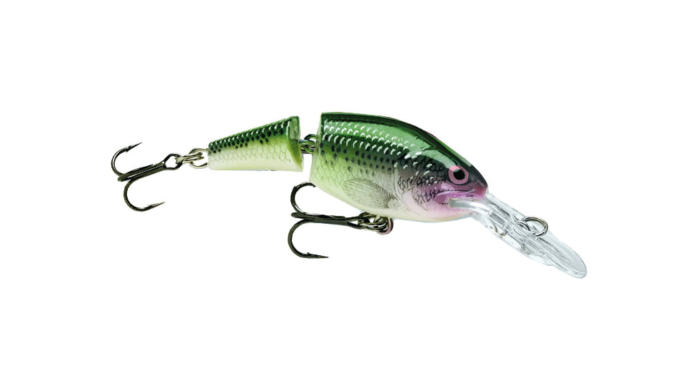 Rapala Jointed Shad Rap Crankbait, 2.75ft, 1/2oz, Floating, Baby Bass, JSR07BB