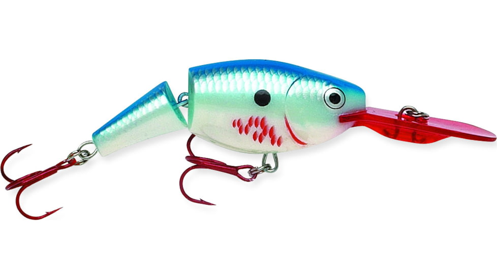 Rapala Jointed Shad Rap Crankbait, 2.75ft, 1/2oz, Floating, Bleeding Blue Shad, JSR07BBSD