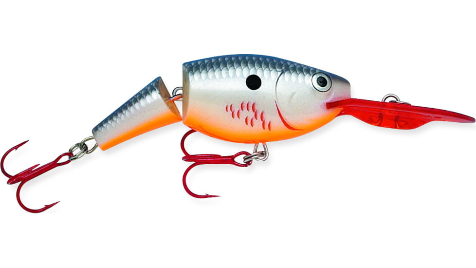Rapala Jointed Shad Rap Crankbait, 2.75ft, 1/2oz, Floating, Bleeding Original Shad, JSR07BOSD