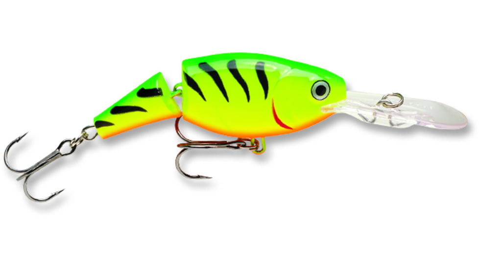 Rapala Jointed Shad Rap Crankbait, 2.75ft, 1/2oz, Floating, Firetiger, JSR07FT