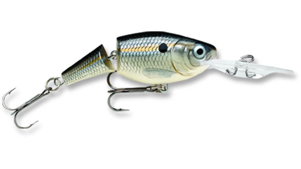 Rapala Jointed Shad Rap Crankbait, 2.75ft, 1/2oz, Floating, Silver Shad, JSR07SSD