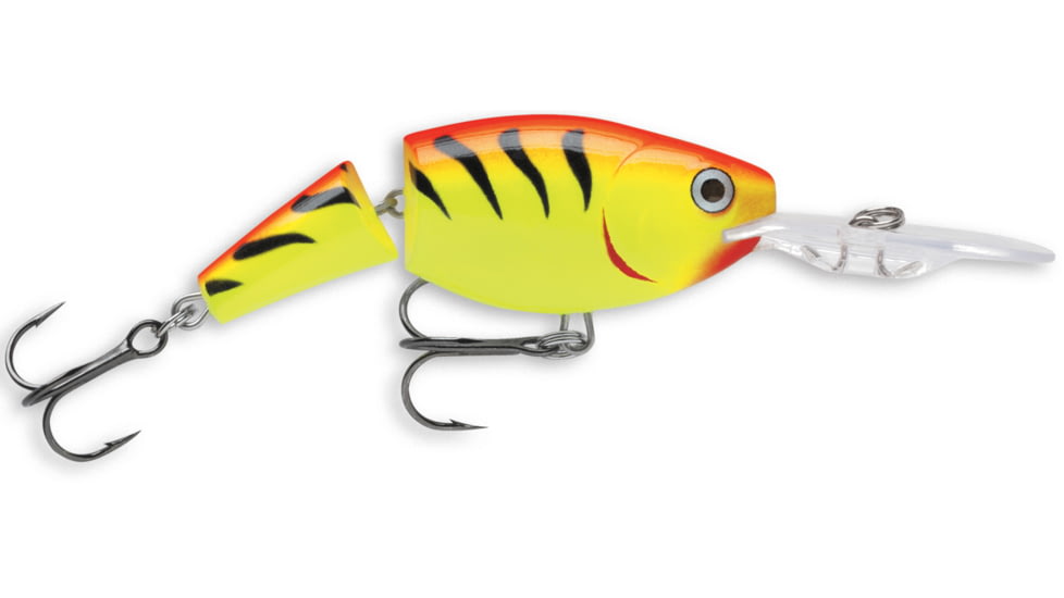 Rapala Jointed Shad Rap Crankbait, Floating, Hot Tiger, 2in, 1/4oz, JSR05HT