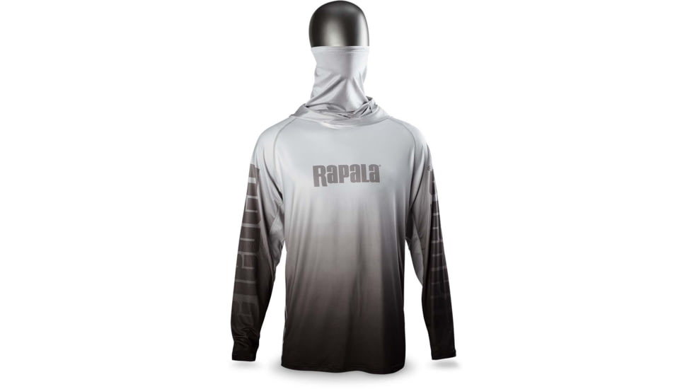 Rapala Performance Hood with Neck Gaiter, Grey Black, XXL, RPHNG23XXL