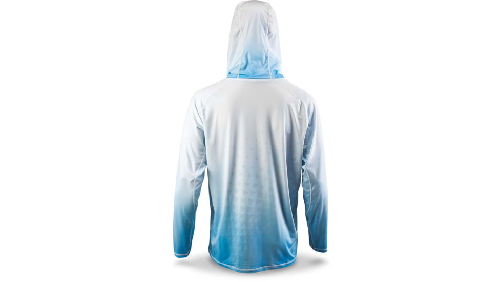 Rapala Performance Hood with Neck Gaiter, White Blue, Extra Large, RPHNG21XL