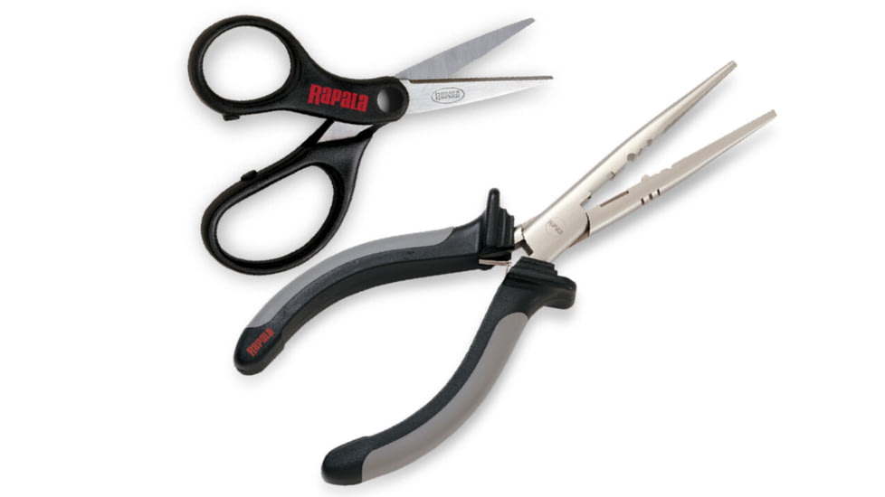 Rapala Pliers and Scissors Combo, 6 1/2in Pliers,Super Line Scissors,Sheath, RTC-6SPLS