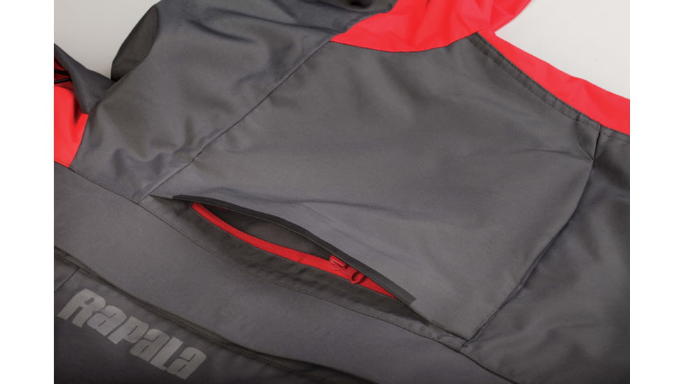 Rapala Rain Jacket, Grey Red, Small, RR1J-S