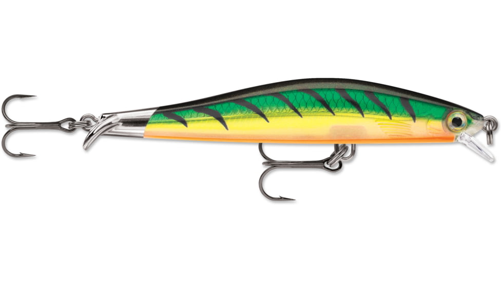 Rapala RipStop 9 Floating-Diving, 3-1/2in, 1/4oz, 3-4Feet, 6 - 7 Trebles, Firetiger, RPS09FT