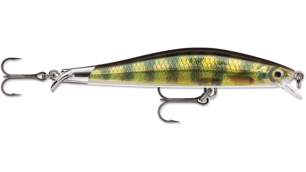 Rapala RipStop 9 Floating-Diving, 3-1/2in, 1/4oz, 3-4Feet, 6 - 7 Trebles, Live Perch, RPS09PEL