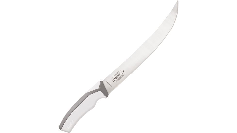 Rapala Salt Angler's Curved Filet Fixed Blade Knife, 10in, Stainless Steel, Standard Edge, Satin NK27187