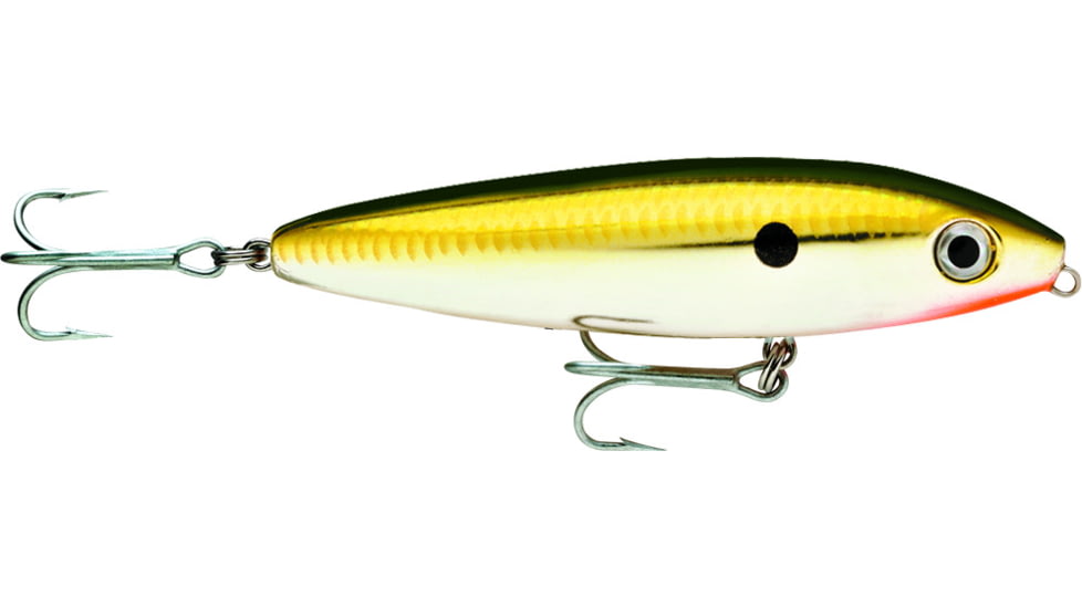 Rapala Saltwater Skitter Walk Topwater Lure, Floating, Gold Chrome, 5/8oz, 4 3/8in, SSW11GCH