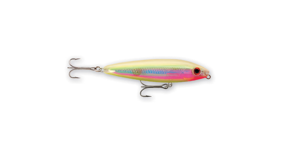 Rapala Saltwater Skitter Walk Topwater Lure, Floating, Holographic Bone Chartreuse, 5/8oz, 4 3/8in, SSW11HBNC