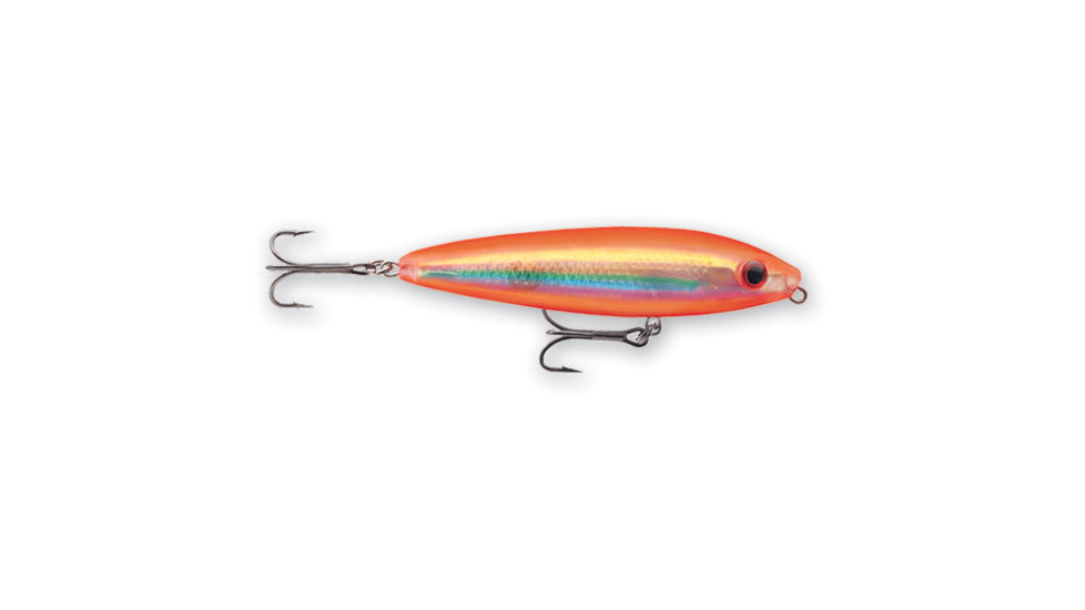 Rapala Saltwater Skitter Walk Topwater Lure, Floating, Holographic Orange Gold, 5/8oz, 4 3/8in, SSW11HOG