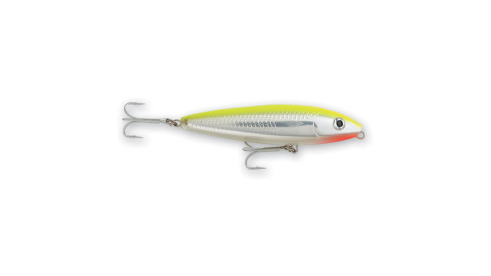 Rapala Saltwater Skitter Walk Topwater Lure, Floating, Hot Chartreuse, 5/8oz, 4 3/8in, SSW11HCH