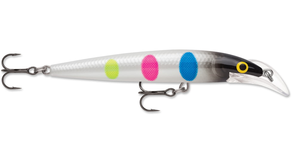 Rapala Scatter Rap Deep Husky Jerk 10, 3/8 oz, 9'-12' Depth Two #6 Treble Hooks, Black Wonderbread, SCRDHJ10BWB