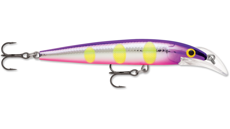 Rapala Scatter Rap Deep Husky Jerk 10, 3/8 oz, 9'-12' Depth Two #6 Treble Hooks, Voodoo Haze, SCRDHJ10VDH