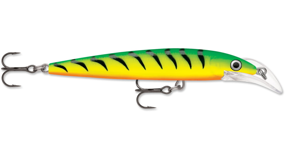 Rapala Scatter Rap Deep Husky Jerk 10, Firetiger, 4in, 3/8oz., SCRDHJ10FT
