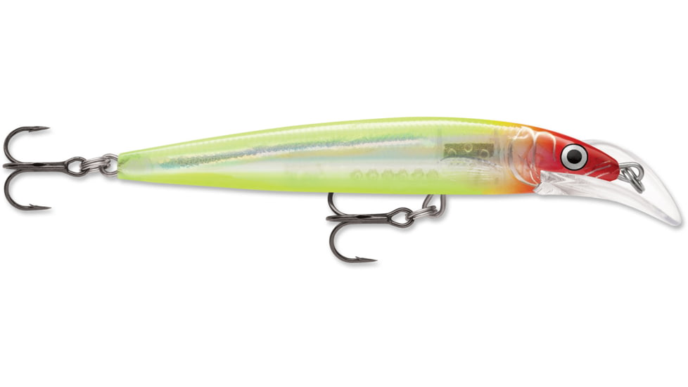 Rapala Scatter Rap Deep Husky Jerk 10, Glass Clown, 4in, 3/8oz., SCRDHJ10GCL