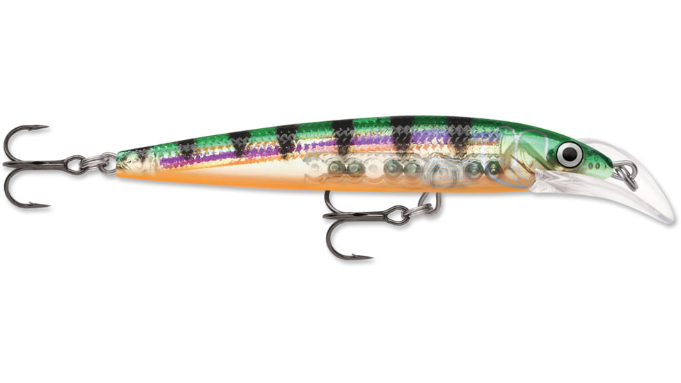 Rapala Scatter Rap Deep Husky Jerk 10, Glass Perch, 4in, 3/8oz., SCRDHJ10GP