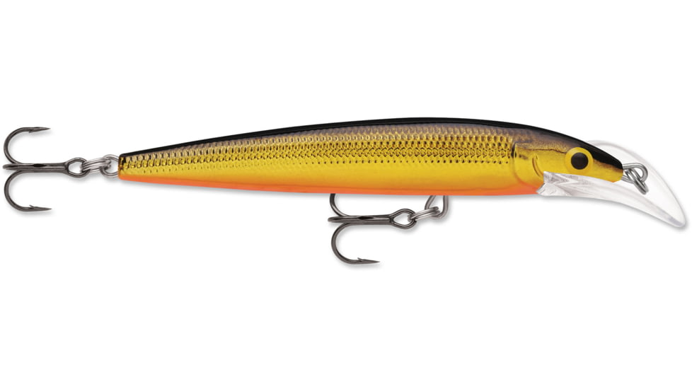 Rapala Scatter Rap Deep Husky Jerk 10, Gold, 4in, 3/8oz., SCRDHJ10G
