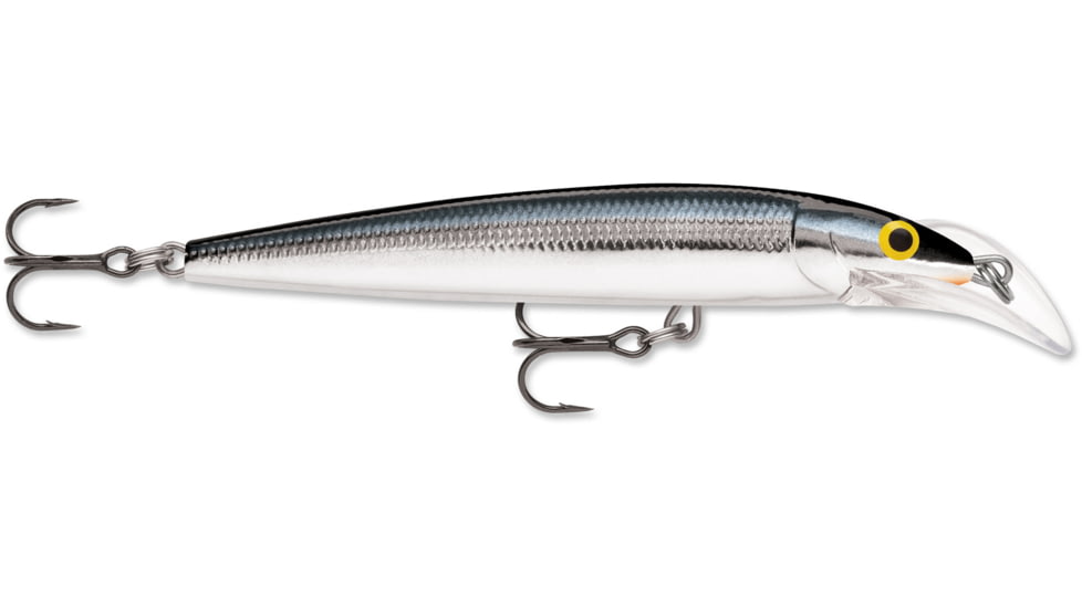 Rapala Scatter Rap Deep Husky Jerk 10, Silver, 4in, 3/8oz., SCRDHJ10S