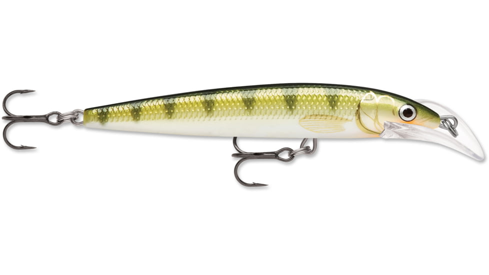 Rapala Scatter Rap Deep Husky Jerk 10, Yellow Perch, 4in, 3/8oz., SCRDHJ10YP