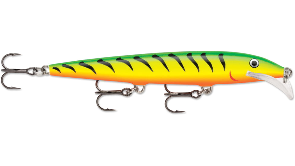 Rapala Scatter Rap Minnow, Floating, Firetiger, 4 3/8in, 3/16oz, SCRM11FT