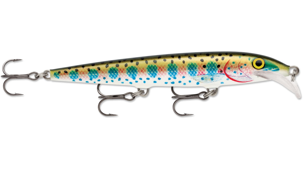 Rapala Scatter Rap Minnow, Floating, Rainbow Trout, 4 3/8in, 3/16oz, SCRM11RT