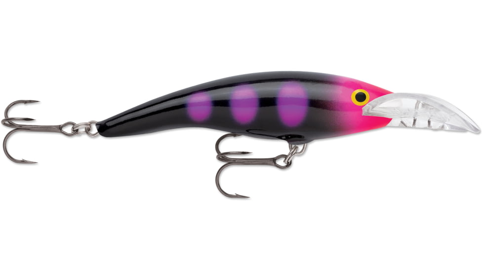 Rapala Scatter Rap Tail Dancer 09, 7/16 oz, 11'-19' Depth Two #4 Treble Hooks, Black Light, SCRTD09BLKL