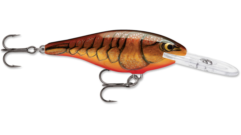 Rapala Shad Rap Crankbait 1 1/2in, 1/8 oz, Floating, Dark Brown Crawdad, SR04DCW