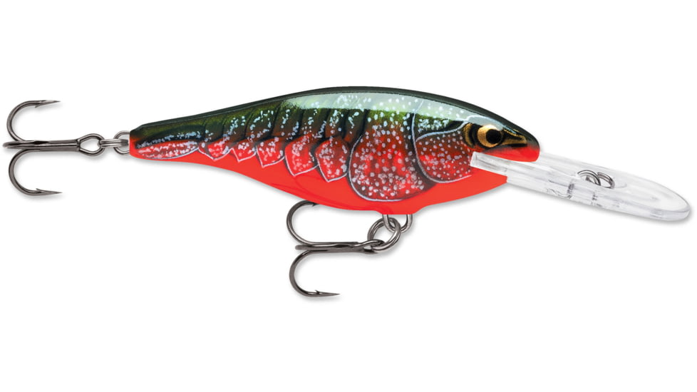 Rapala Shad Rap Crankbait 1 1/2in, 1/8 oz, Floating, Red Crawdad, SR04RCW